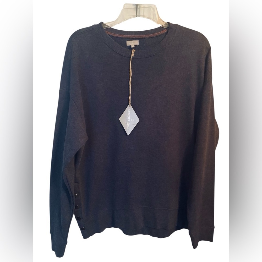 Kick Off Shop Women's Dark Gray Cotton Blend Sweatshirts Size Small